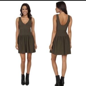 Diesel Womens Sleeveless Fit & Flare Dress Olive Green Size Large NWOT